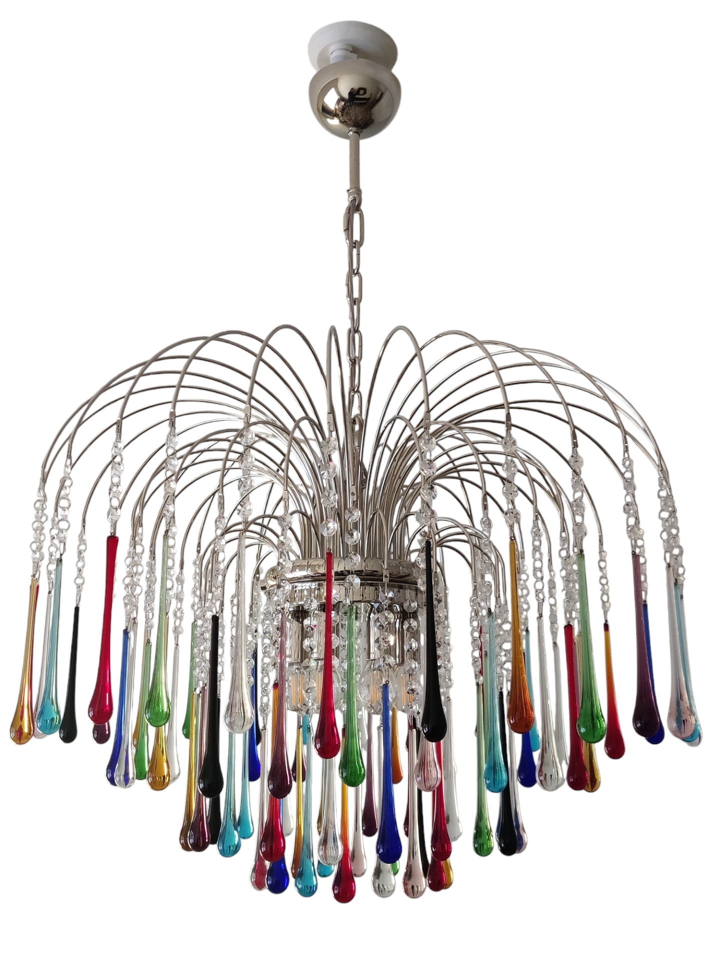 Murano Riippuvalaisin Rain Drop 70cm - Italialaista käsityötä - Tilaustuote